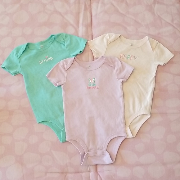 Koala Kids Other - Koala Kids Short Sleeve Bodysuit Bundle of 3